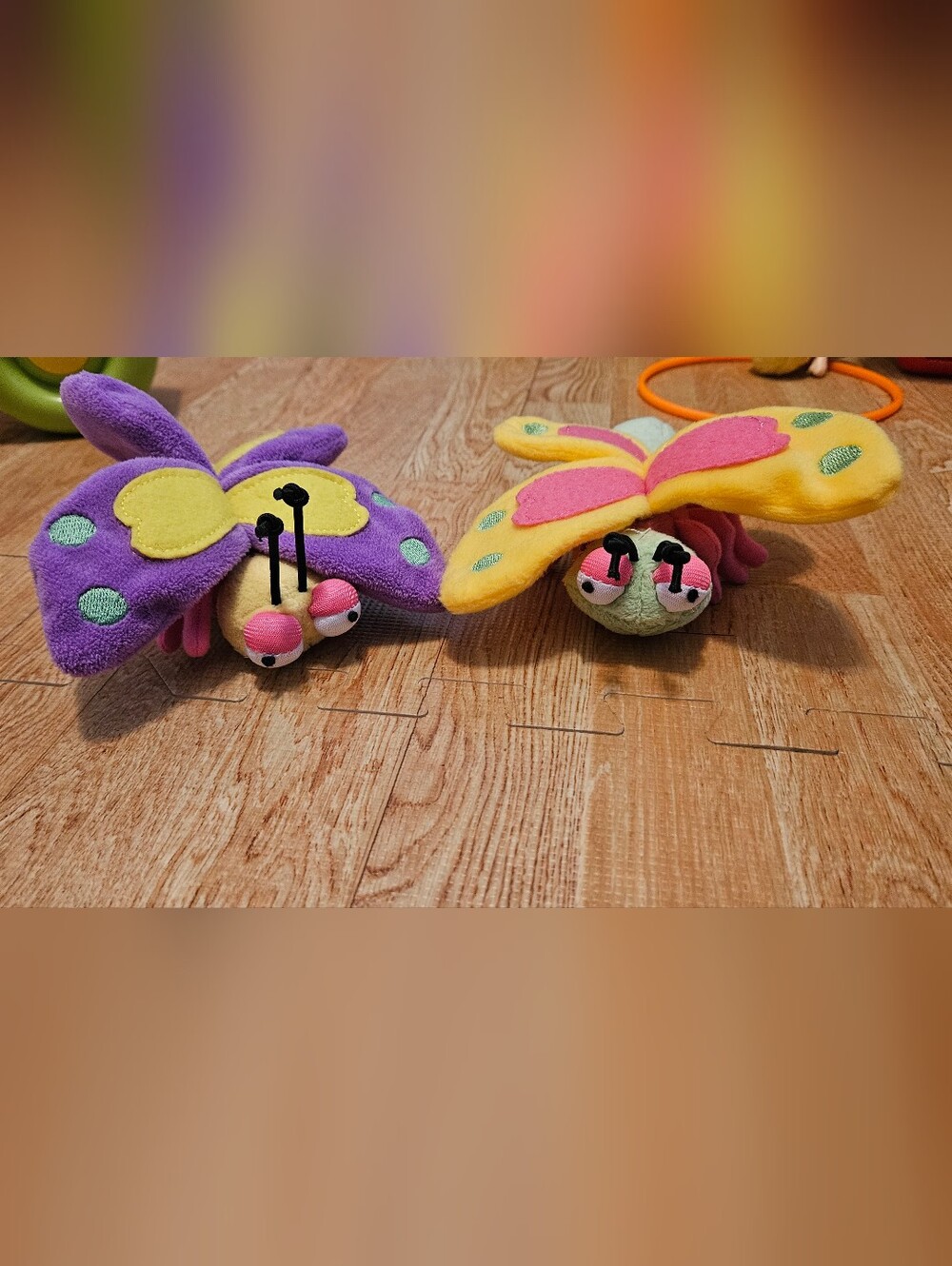 Unipak Butterfly Pair — Purple & Yellow Plush Toys